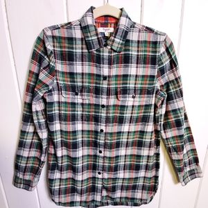 Madewell Plaid Button Down Flannel Shirt XS